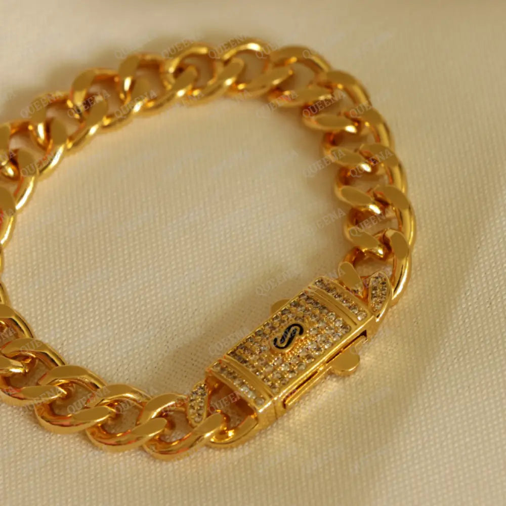 18K Gold Plated Monaco Golden Chain Bracelet