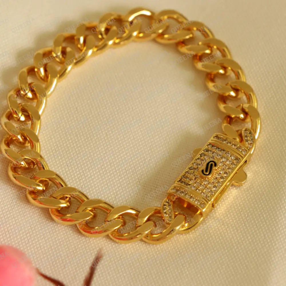 18K Gold Plated Monaco Golden Chain Bracelet