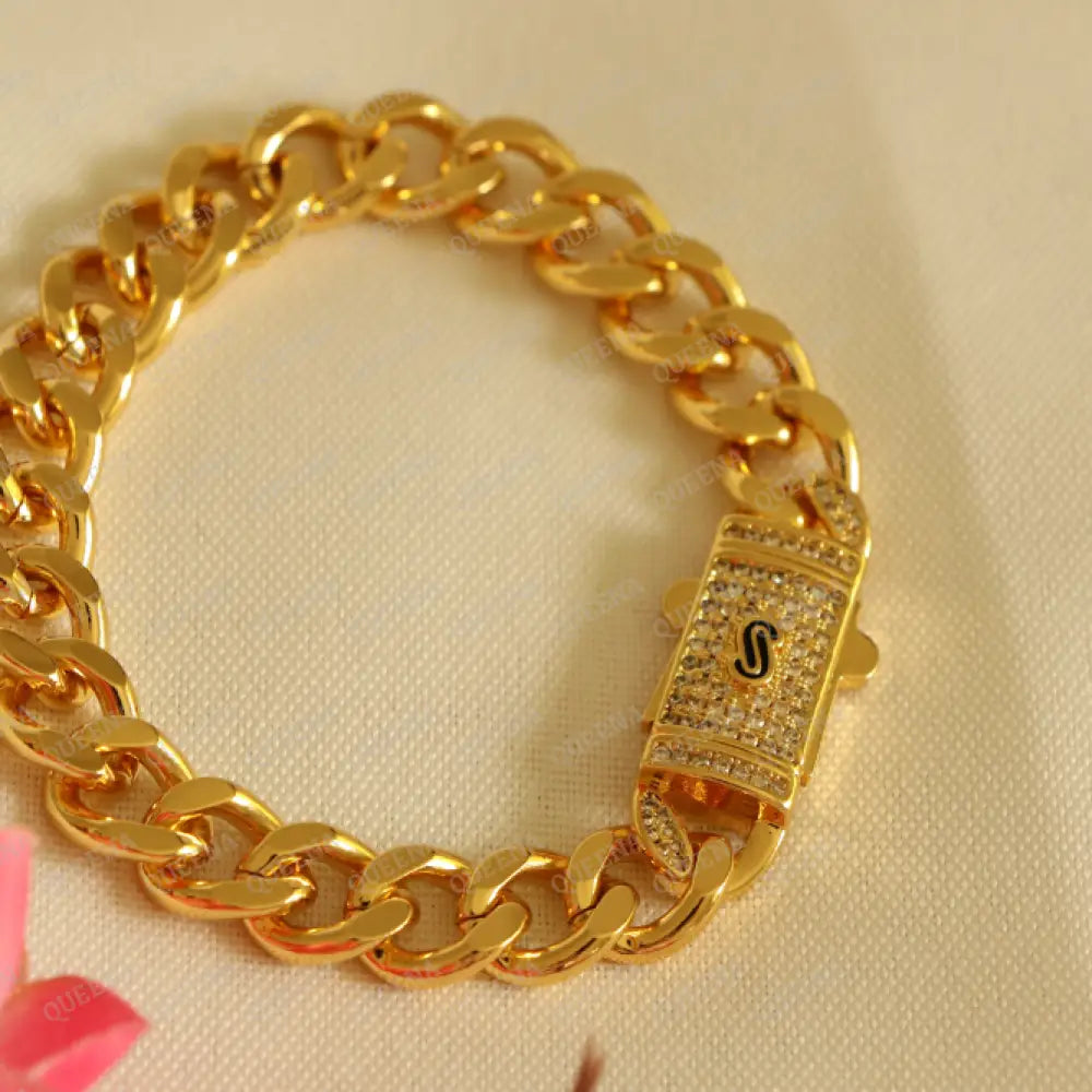 18K Gold Plated Monaco Golden Chain Bracelet
