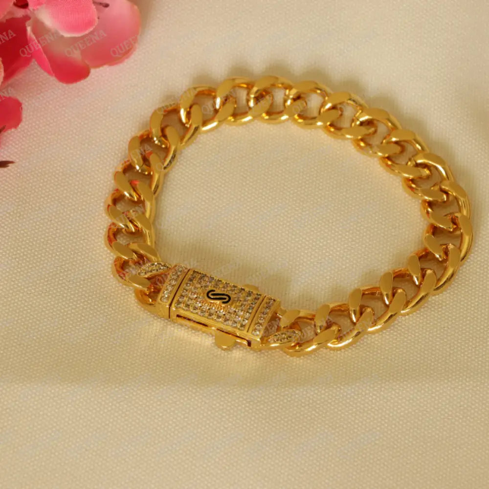 18K Gold Plated Monaco Golden Chain Bracelet