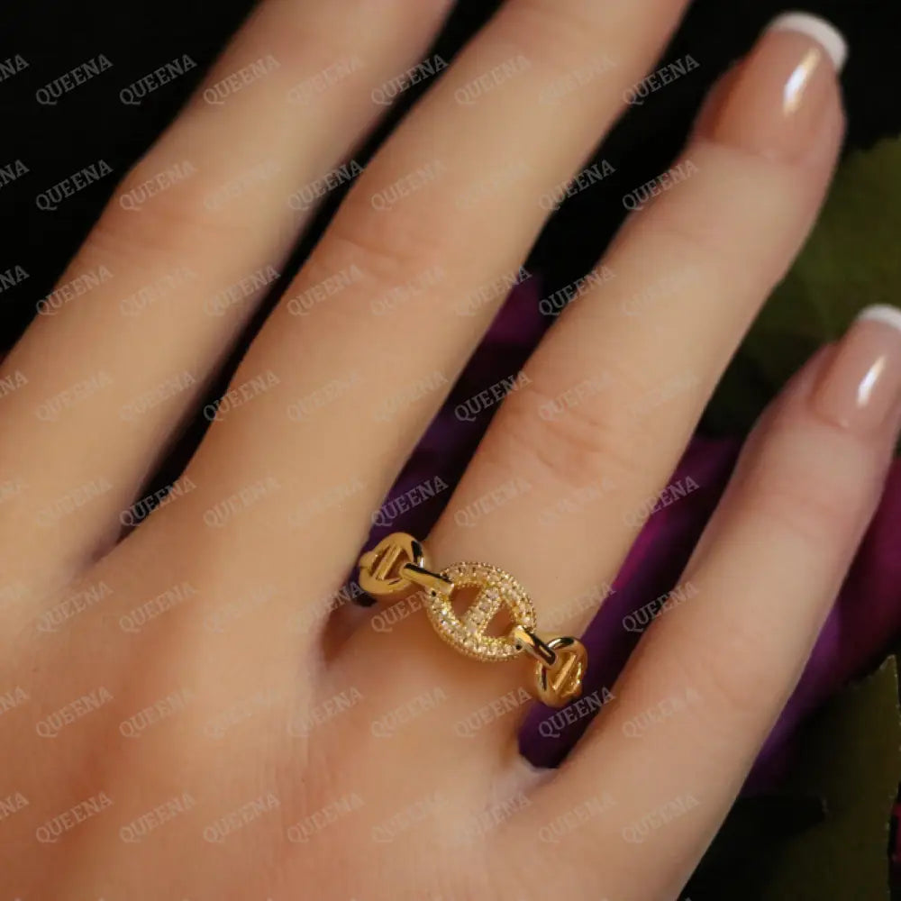 Catrina Sparkle Ring Studded With Zircon / Adjustable Ring (Free Size) Rings