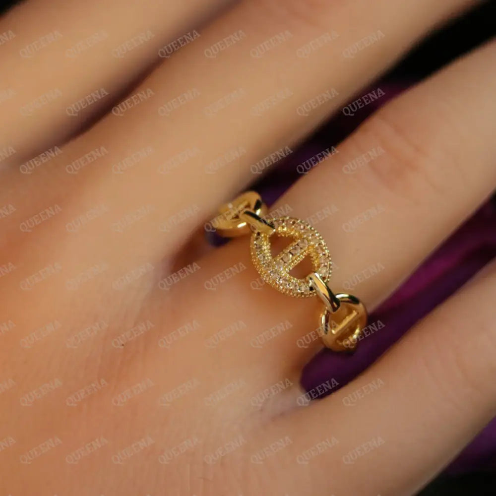 Catrina Sparkle Ring Studded With Zircon / Adjustable Ring (Free Size) Rings