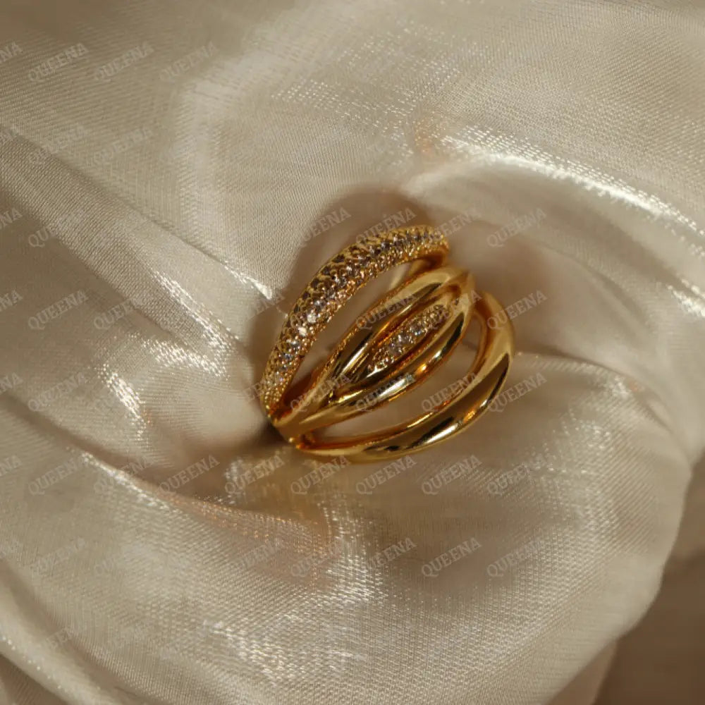 Classy Trendy Zircon Ring Rings