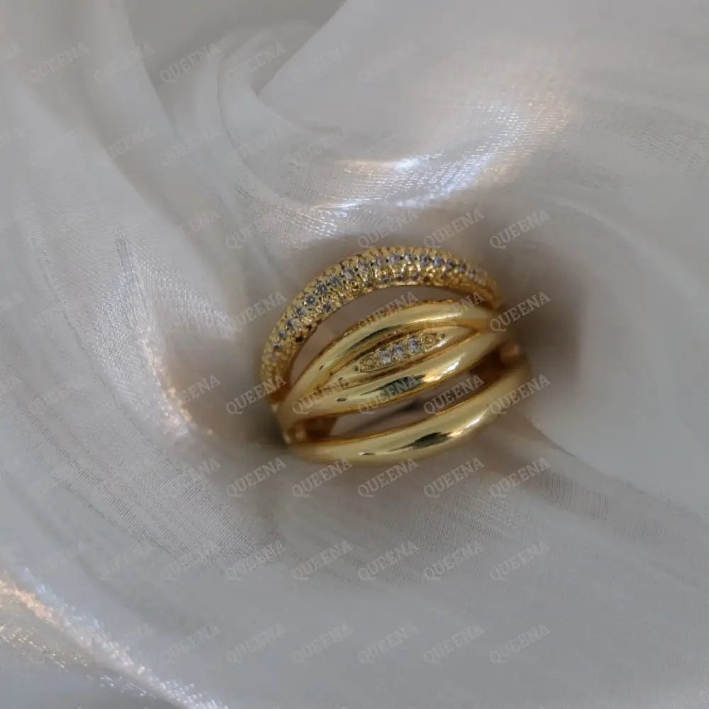 Classy Trendy Zircon Ring Rings