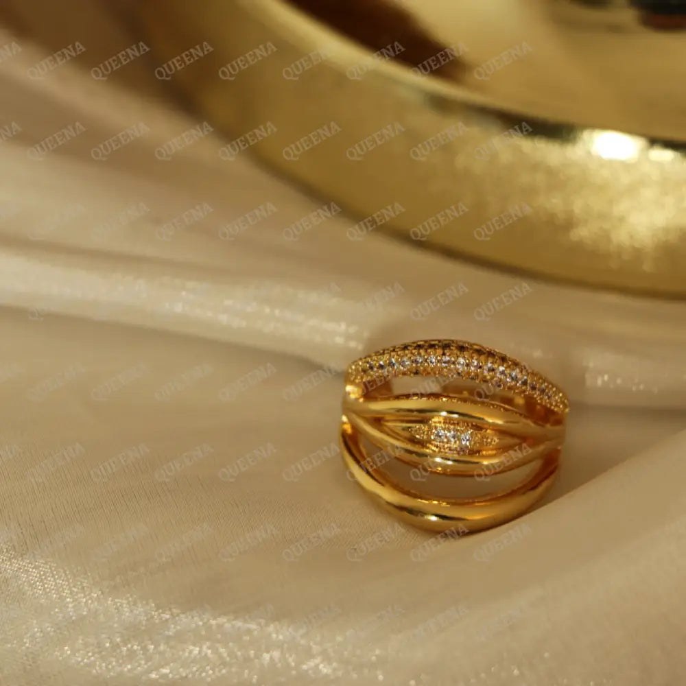 Classy Trendy Zircon Ring Rings