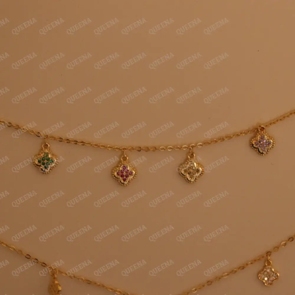 Colorful Rosa Flora Choker Necklace Necklaces