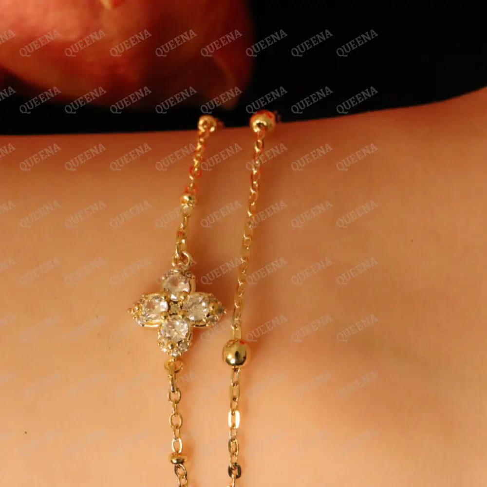 Crystal Flower Double layers Bracelet Bracelet