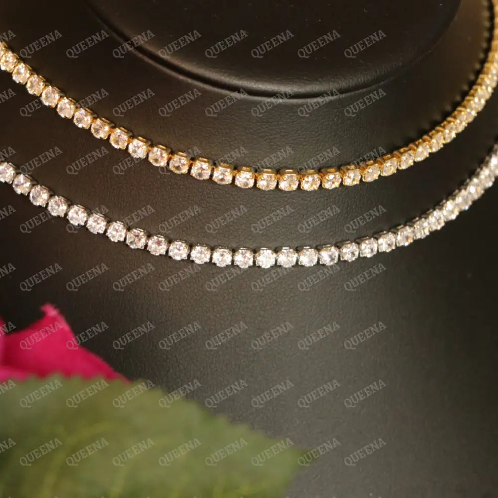 Crystal Rhinestone Tennis Choker Necklace Necklaces