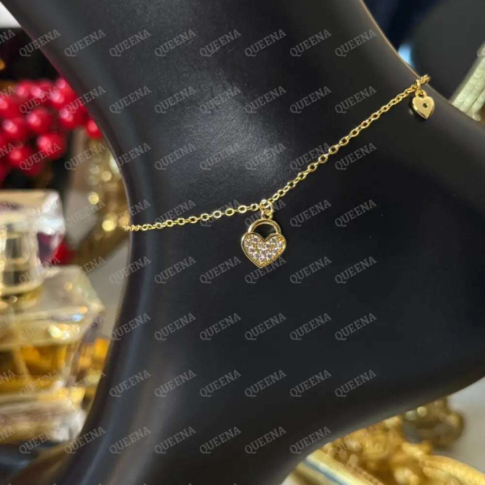 Cutie Sparkle Heart Anklet Anklet