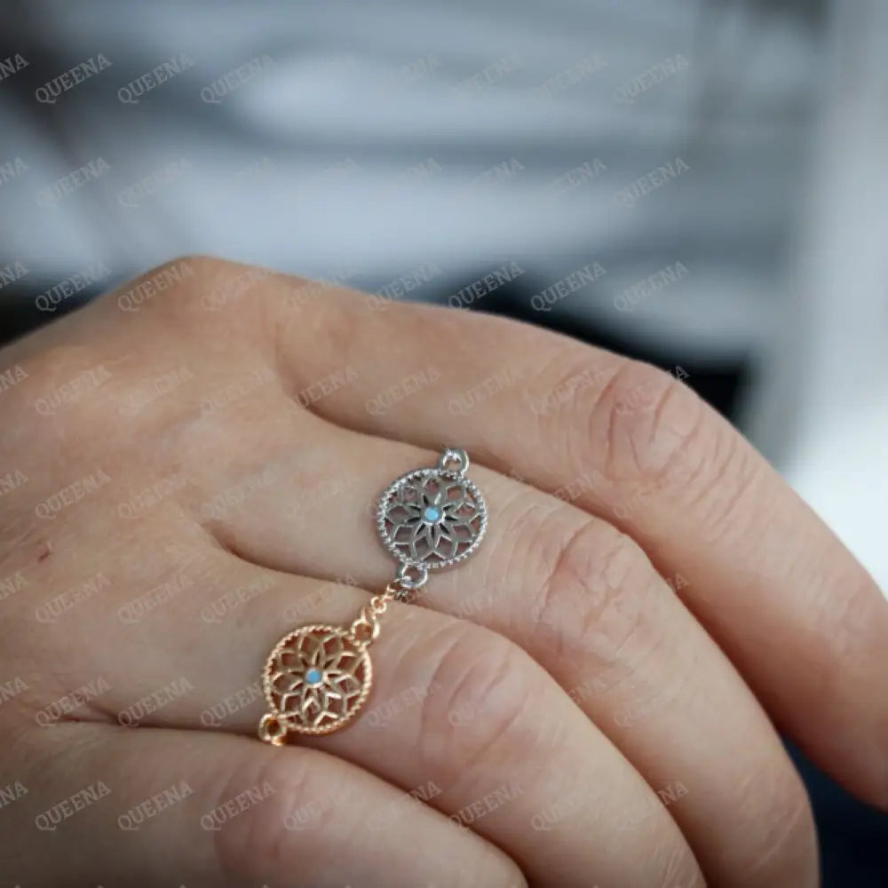 Dream Catcher Charm Delicate Chain Ring Rings