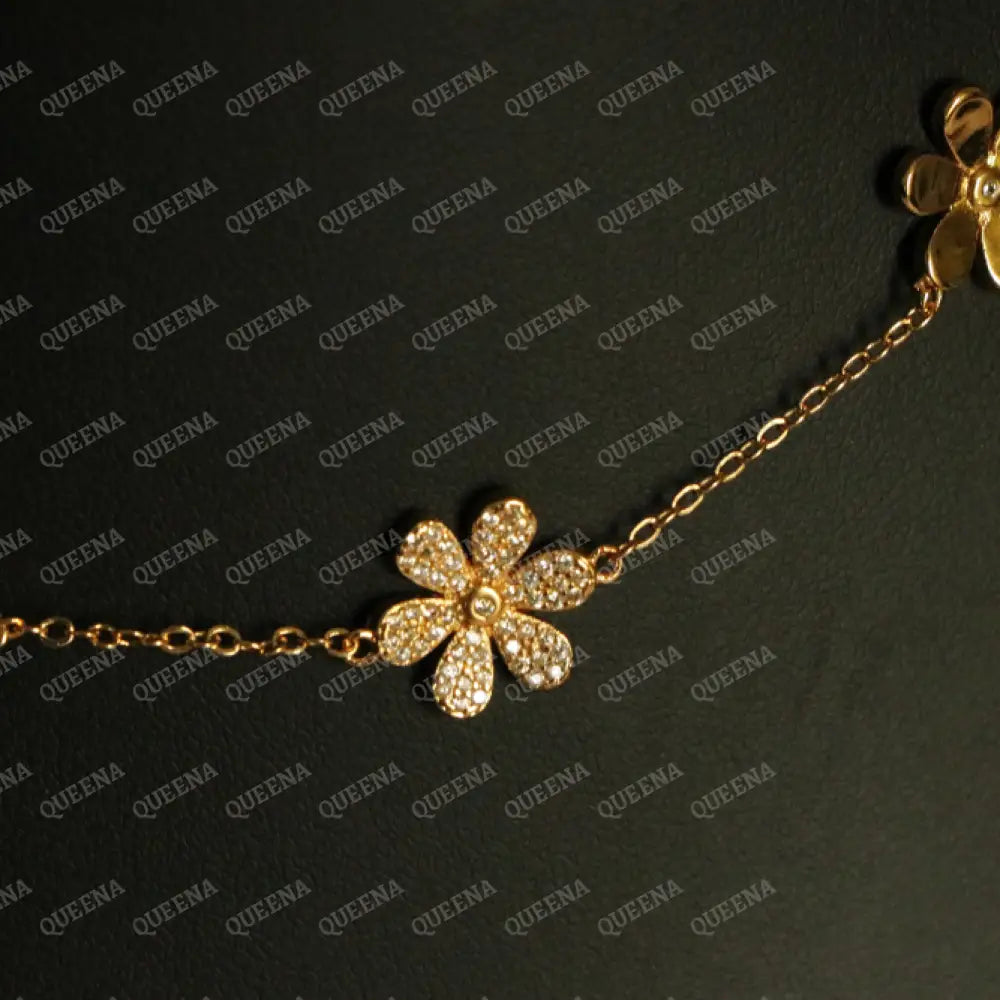 Elegant Jasmin Jewelry Set with 10 Jasmin Flowers (Necklace + Bracelet) Jewelry Sets
