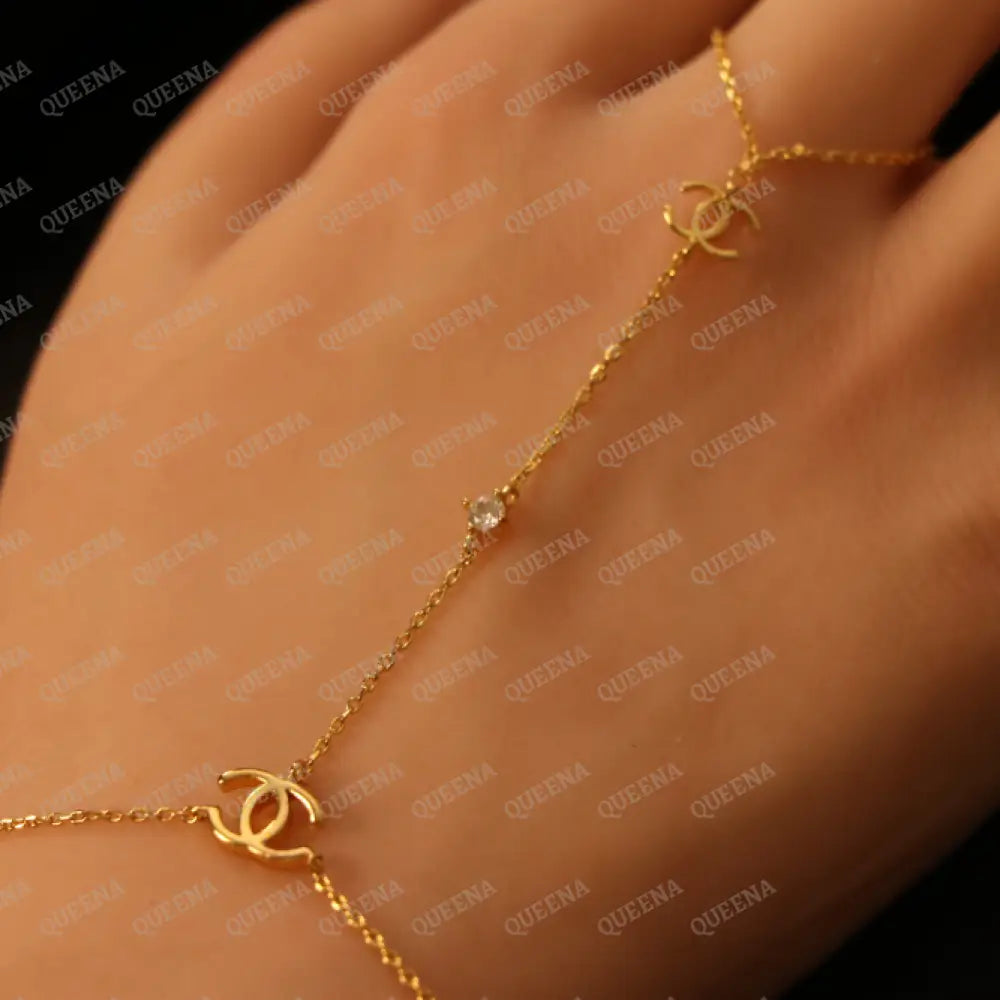 Golden CH Hand Chain Bracelet Bracelet
