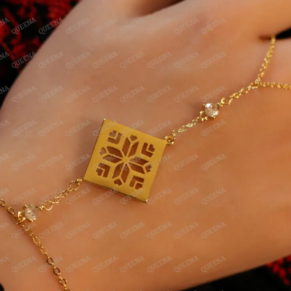 Heritage Palestine Star Glow Hand Chain Bracelet Bracelet