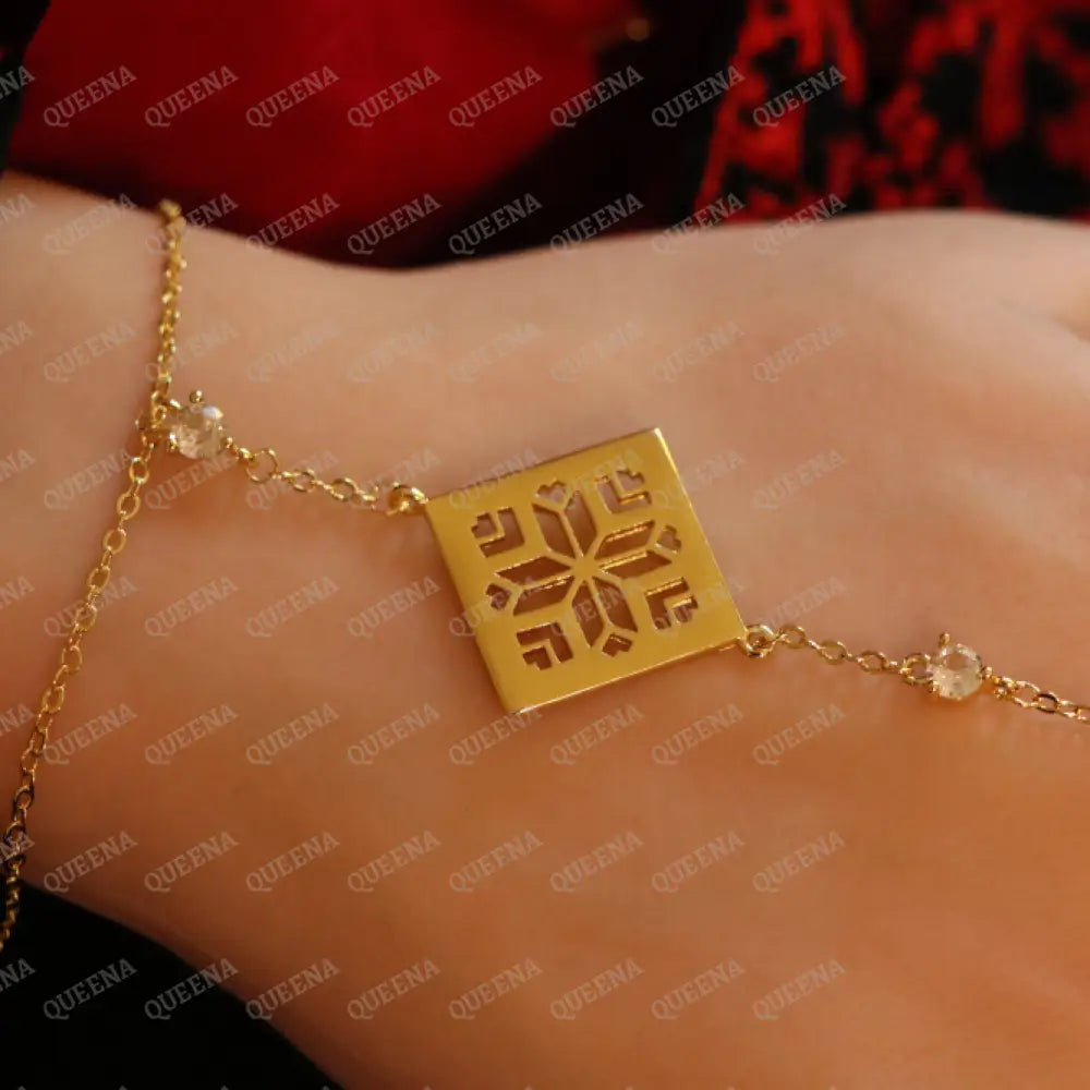 Heritage Palestine Star Glow Hand Chain Bracelet Bracelet