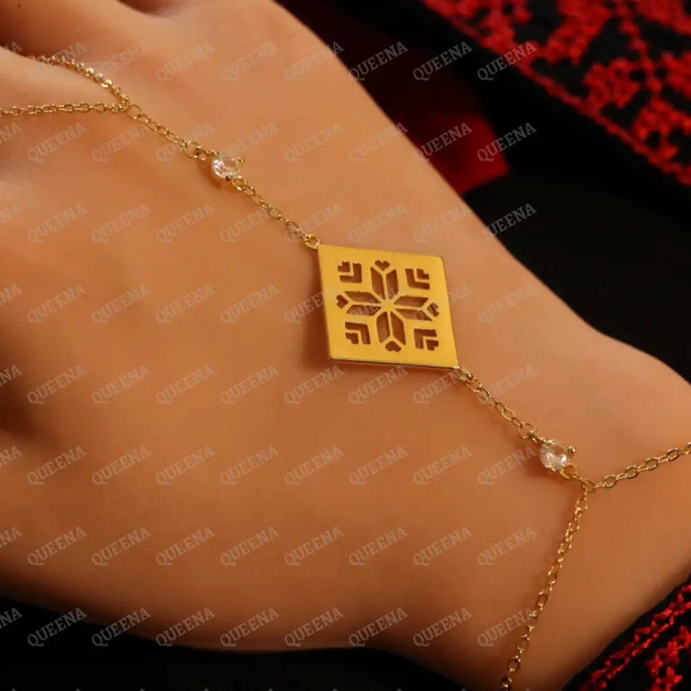 Heritage Palestine Star Glow Hand Chain Bracelet Bracelet