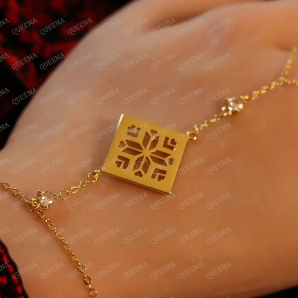 Heritage Palestine Star Glow Hand Chain Bracelet Bracelet