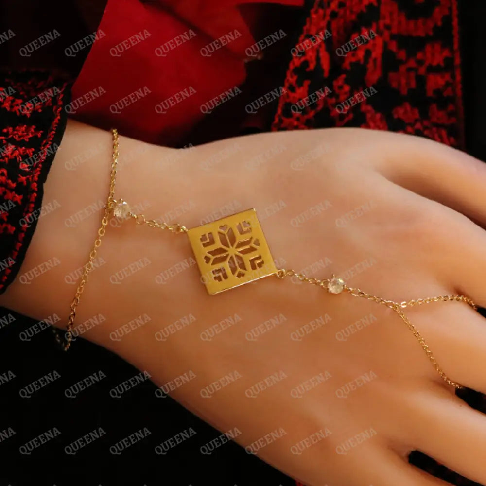 Heritage Palestine Star Glow Hand Chain Bracelet Bracelet