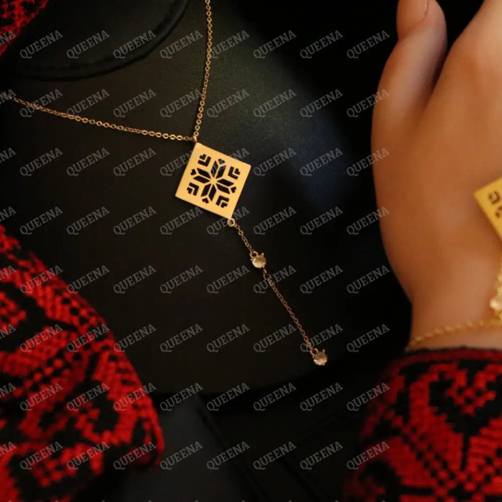 Heritage Palestine Star Glow Jewelry Set - High Quality 18k Gold Plated Statement Piece Jewelry Sets