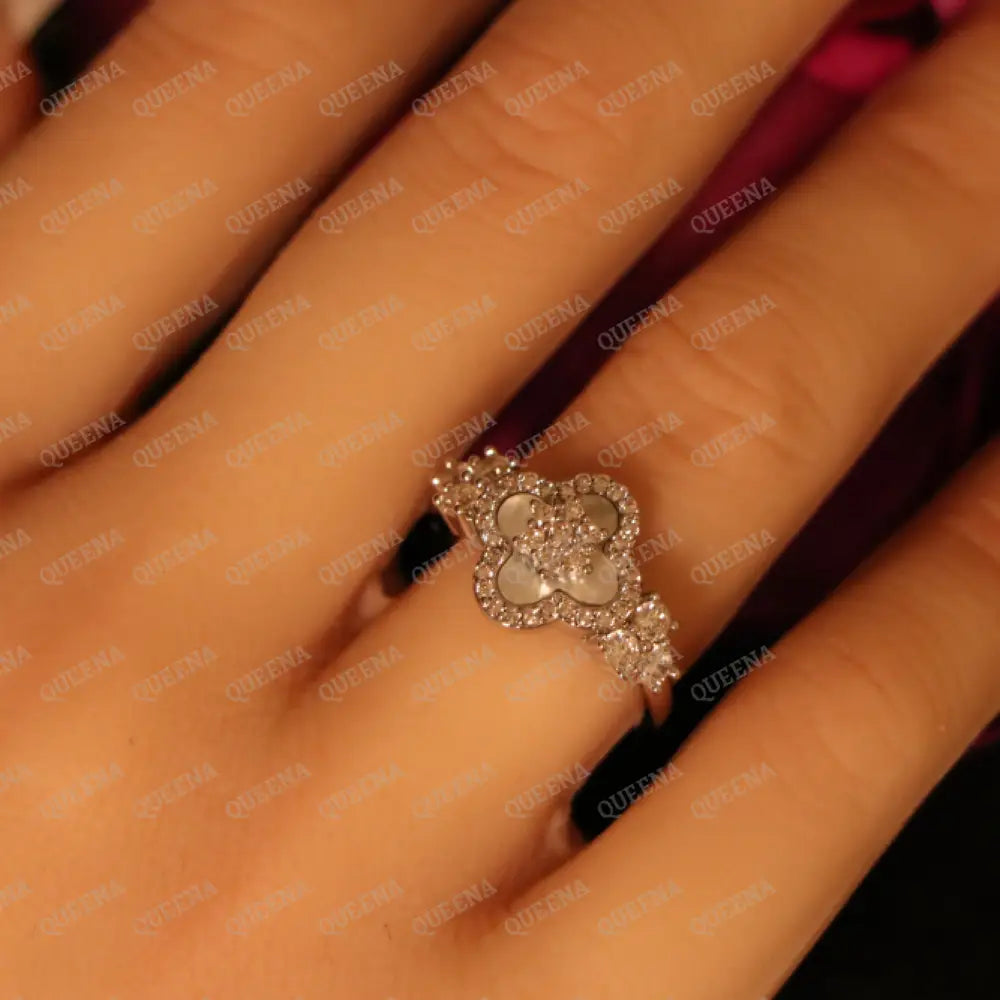 Luxe Floritta Ring Studded with Crystals- Adjustable (Free Size) - Rings