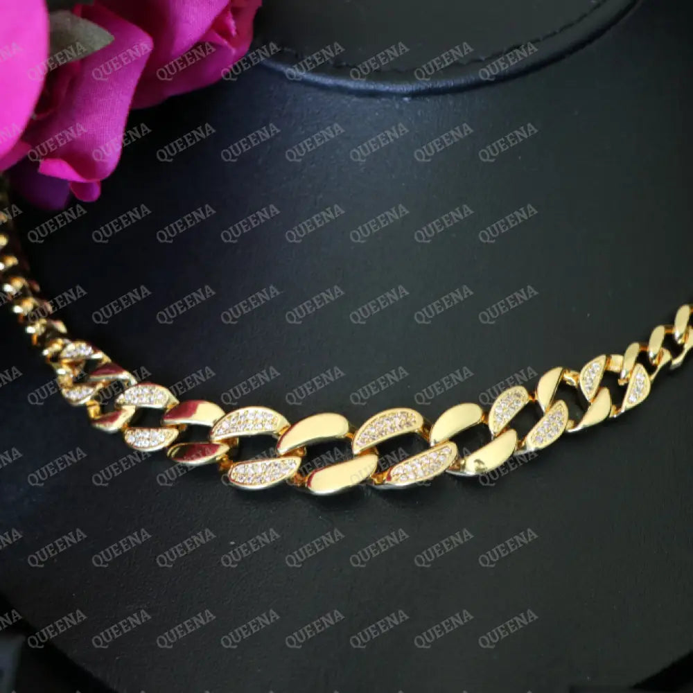 Luxury AL-Malekah Golden Janzeer Full JEWELRY SET - High Quality 21k Gold Plated Statement Piece Jewelry Sets
