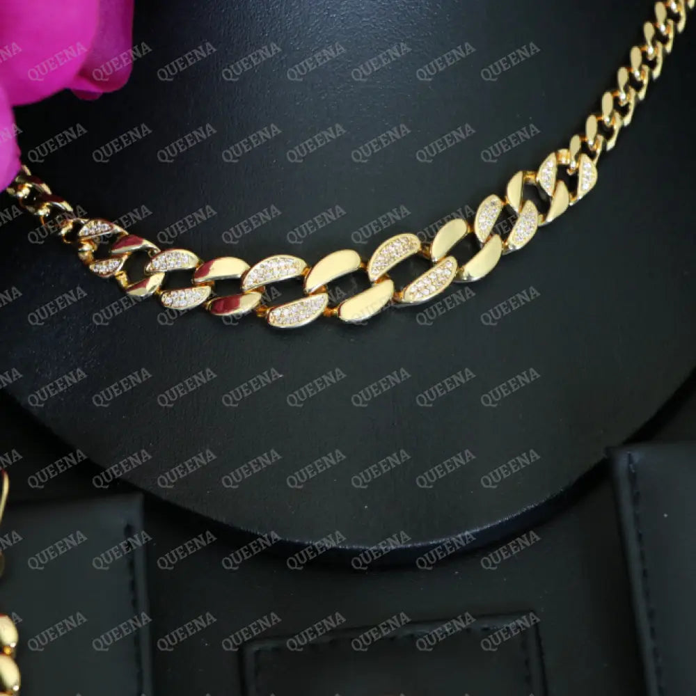 Luxury AL-Malekah Golden Janzeer Full JEWELRY SET - High Quality 21k Gold Plated Statement Piece Jewelry Sets