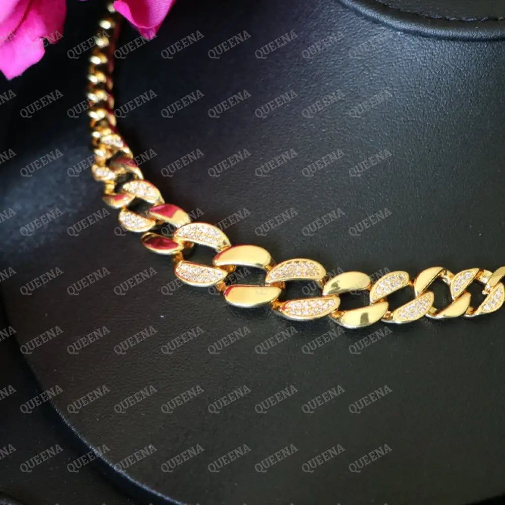 Luxury AL-Malekah Golden Janzeer Full JEWELRY SET - High Quality 21k Gold Plated Statement Piece Jewelry Sets