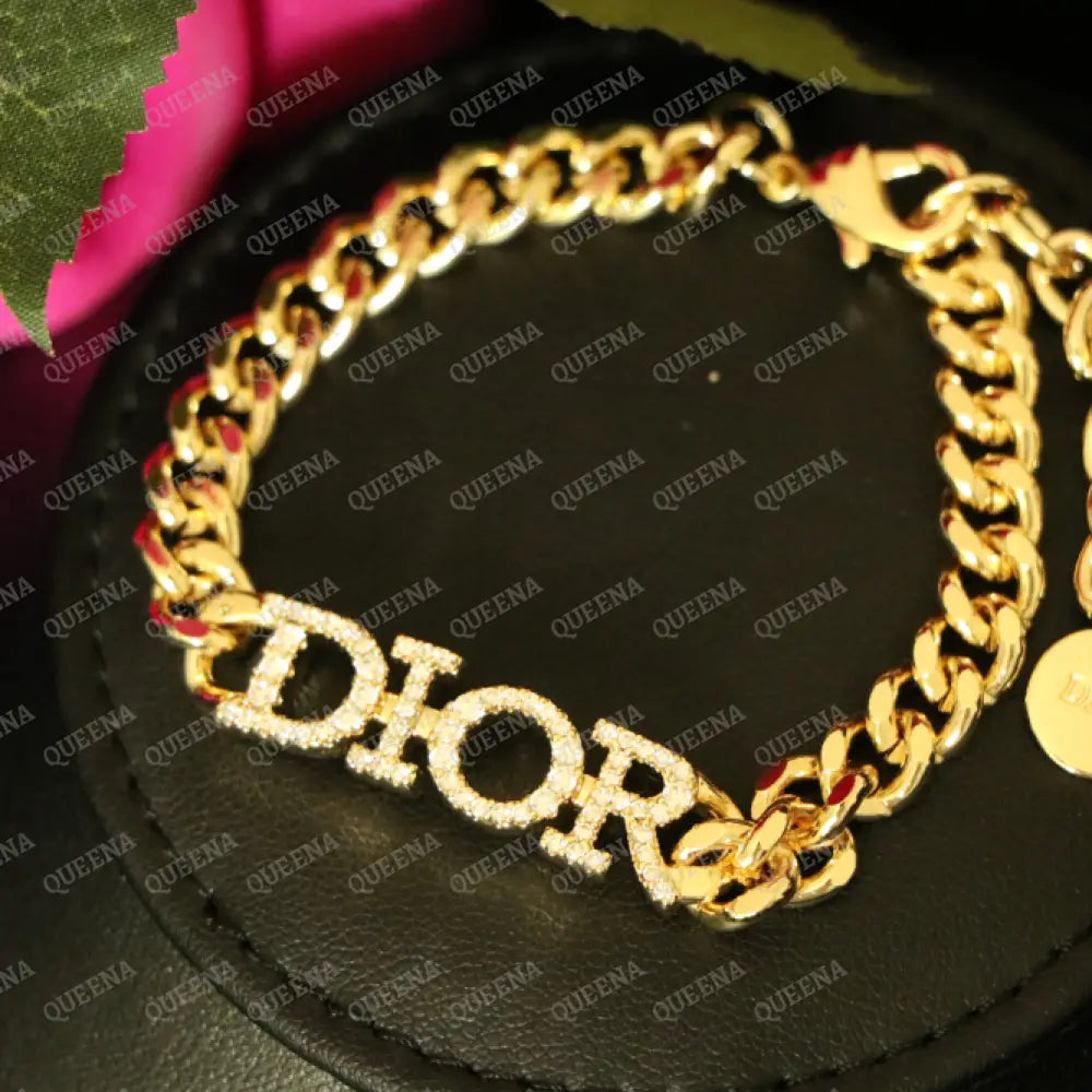 Luxury Diora Chain Braclet Studded With Full Zircons Stones Bracelet