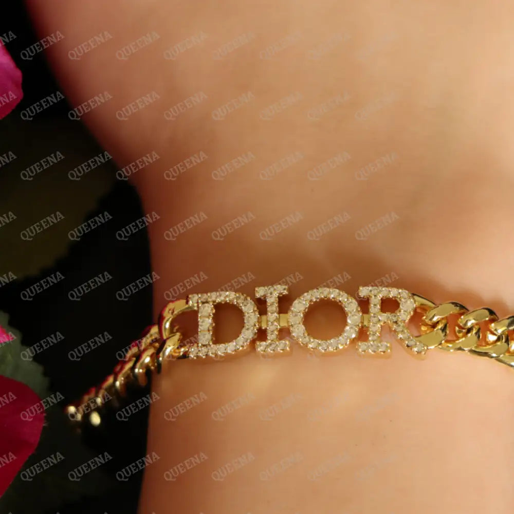 Luxury Diora Chain Braclet Studded With Full Zircons Stones Bracelet