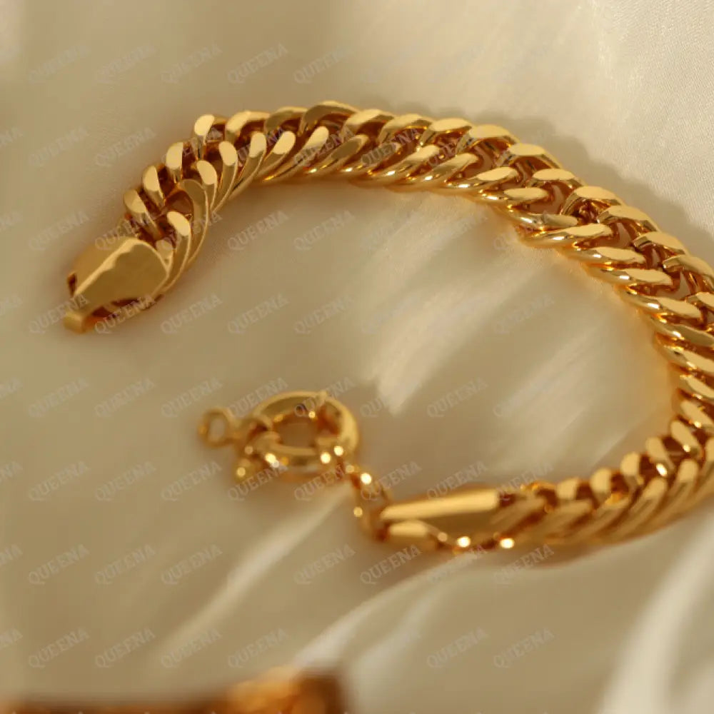 Luxury Golden Janzeer Chain With Circle Lock Bracelet
