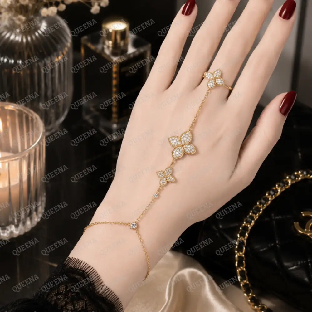 Princess Flower Hand Chain Bracelet - Bracelet