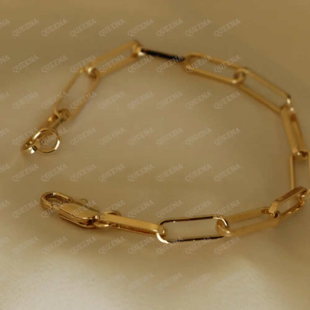 Simple Paper Clip Chain Bracelet