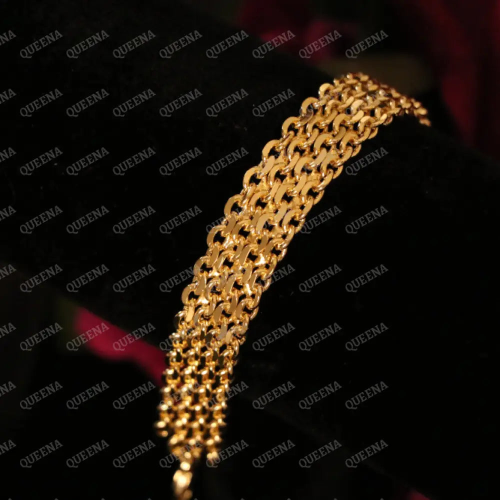 Trendy Daily wear Exlain Chain Bracelet - High Quality 18k Gold Plated Statement Piece Bracelet