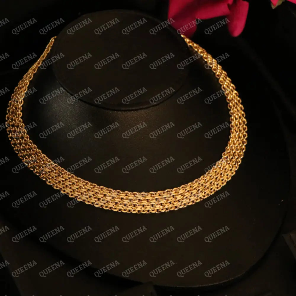 Trendy Daily wear Exlain Choker Necklace - High Quality 18k Gold Plated Statement Piece Necklaces