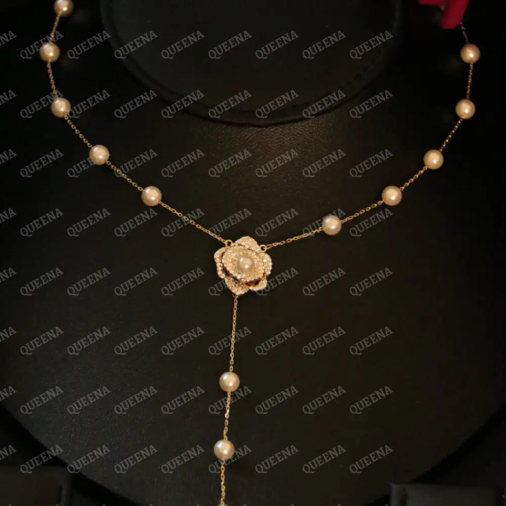 Unique ROSE Flora Pearls Necklace Necklaces