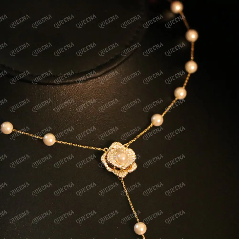 Unique ROSE Flora Pearls Necklace Necklaces