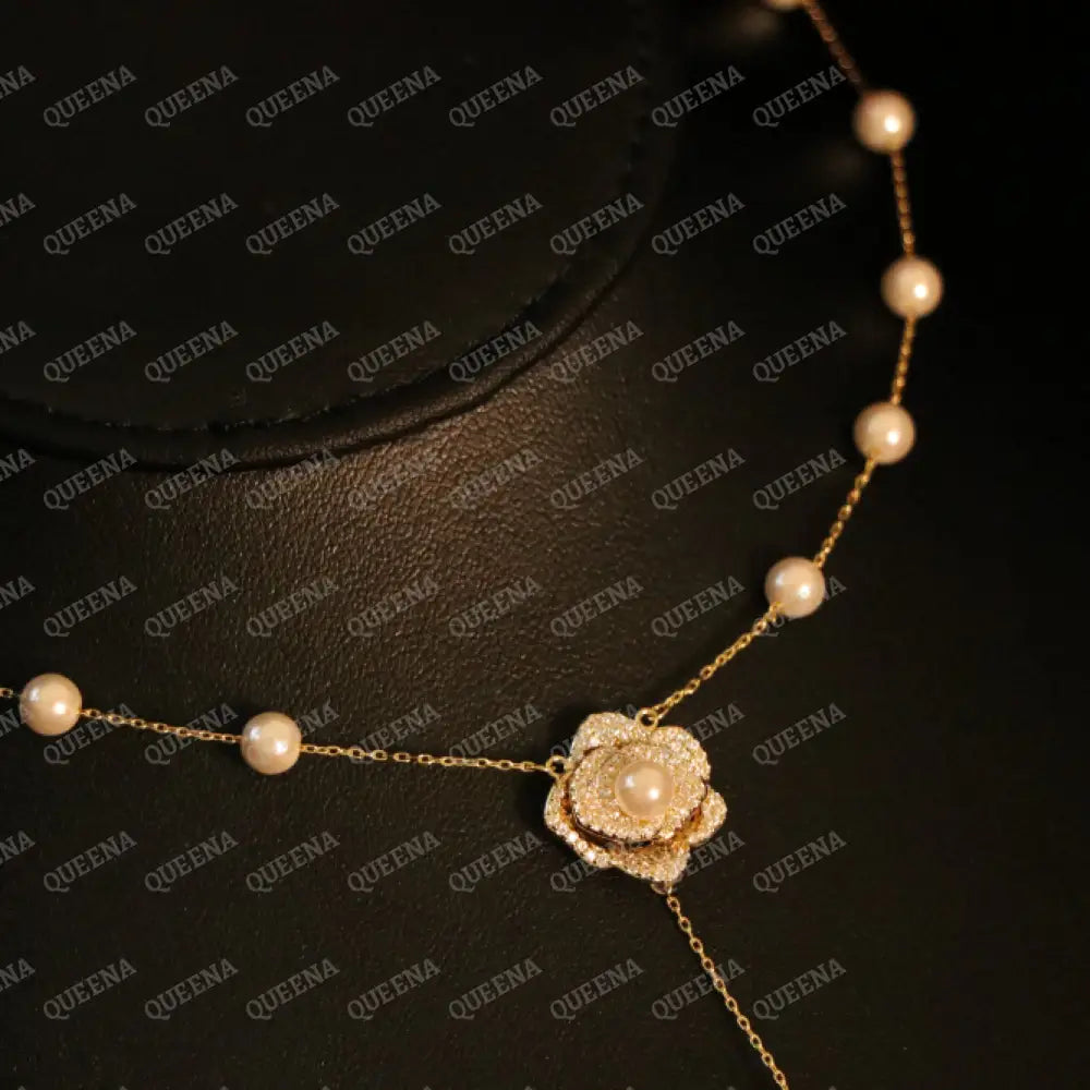 Unique ROSE Flora Pearls Necklace Necklaces