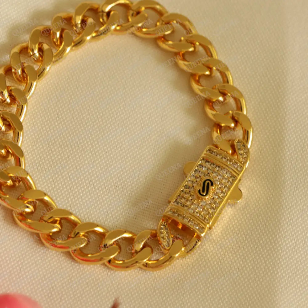18K Gold Plated Monaco Golden Chain Bracelet