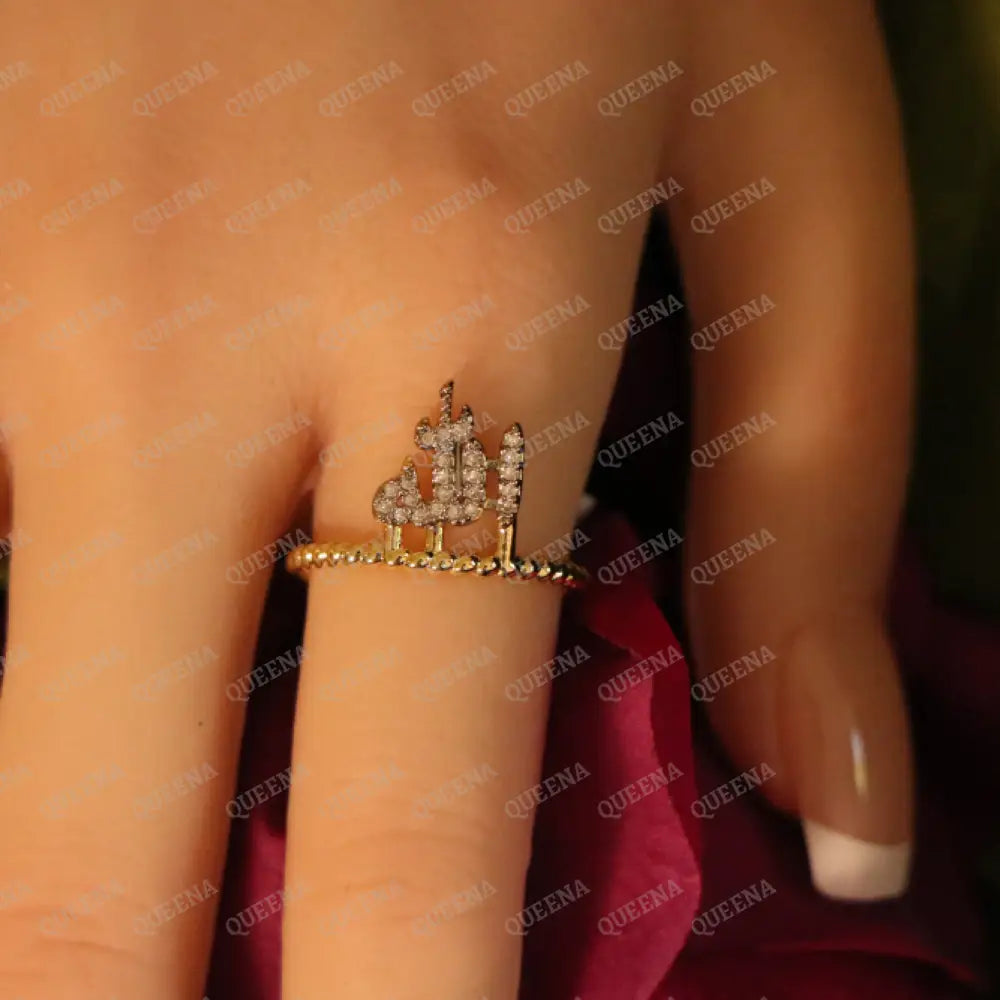 ALLAH’s Light Ring studded with Full Zircons Rings