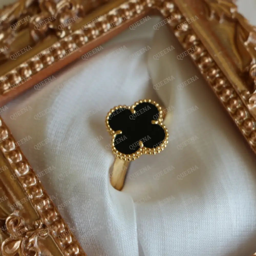 Black Clover Free Size Ring - Adjustable Rings
