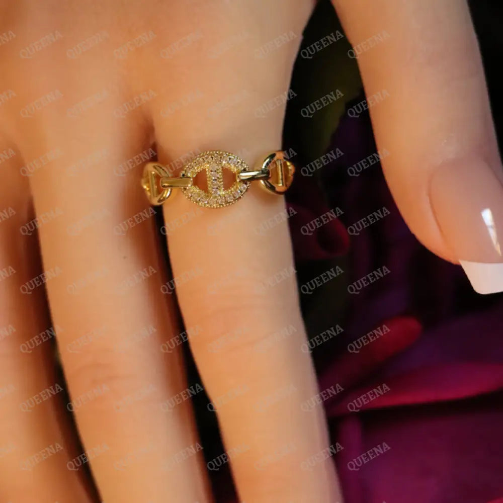 Catrina Sparkle Ring Studded With Zircon / Adjustable Ring (Free Size) Rings