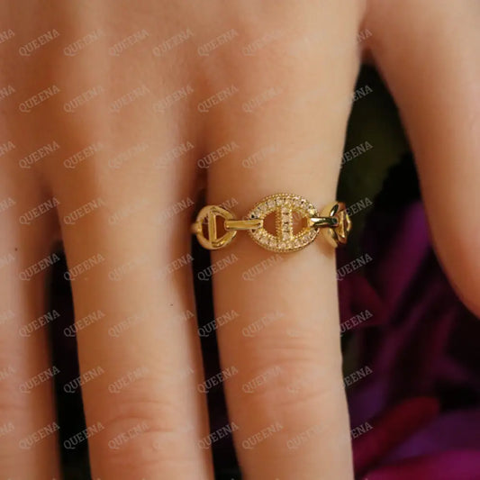 Catrina Sparkle Ring Studded With Zircon / Adjustable Ring (Free Size) Rings