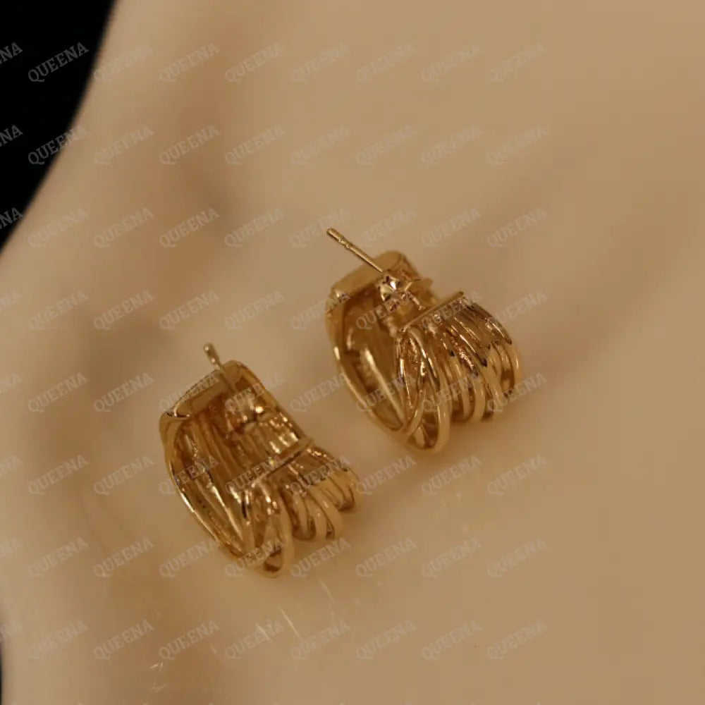 Clara C- Shape Stud Earrings Earrings