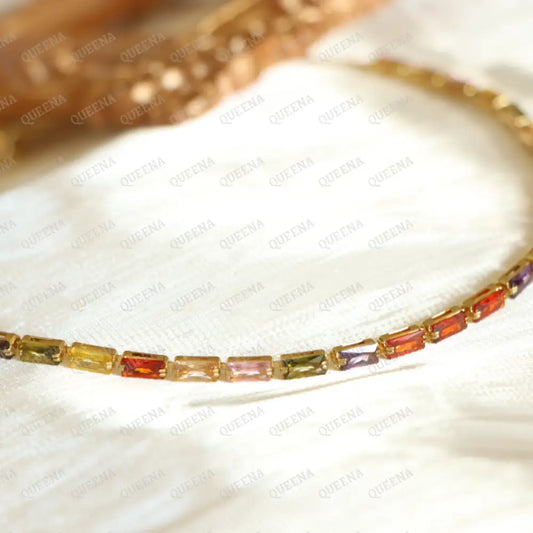 Colorful Cristal Zircon Stone Chain Choker - Necklace Necklaces