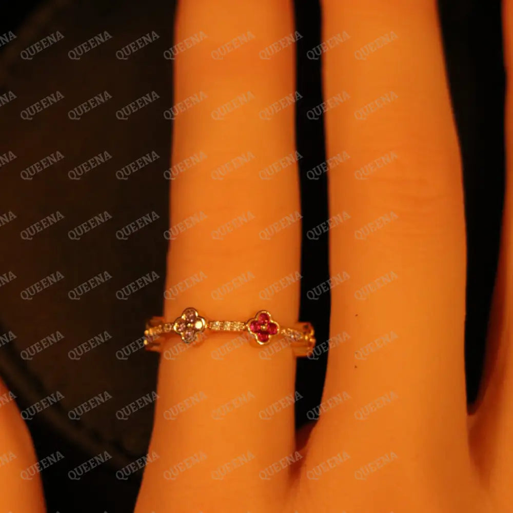 Colorful Flora Ring / Free Size Rings