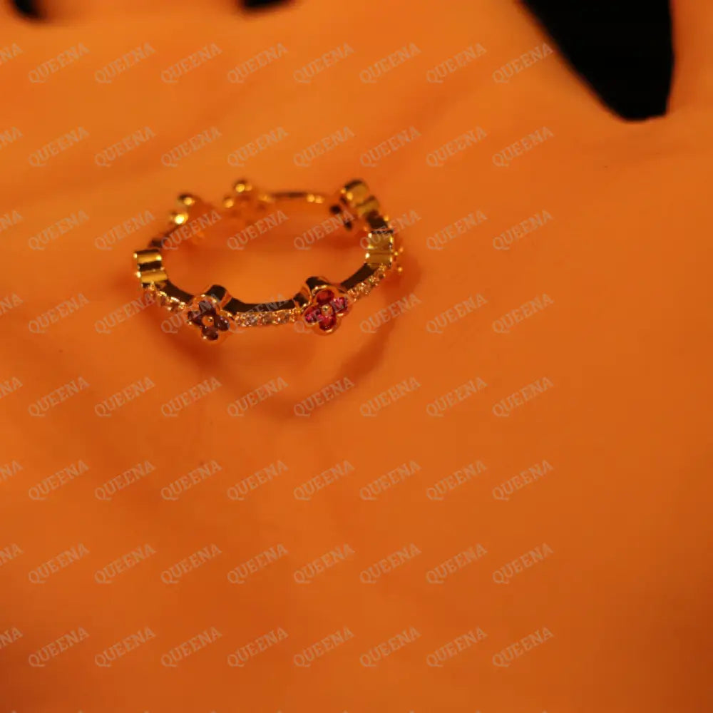 Colorful Flora Ring / Free Size Rings