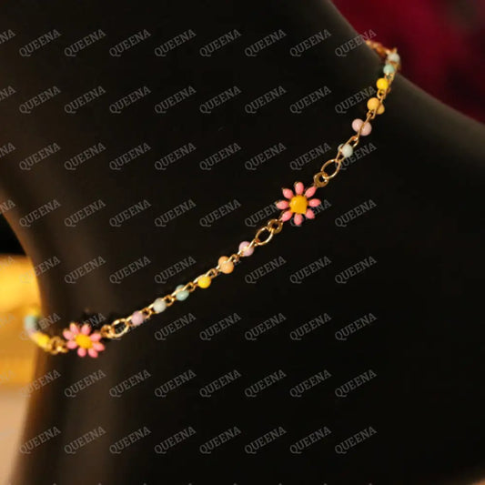 Colorful Flowers Anklet Anklet