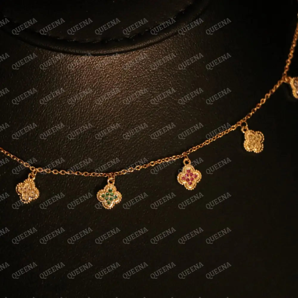 Colorful Rosa Flora Choker Necklace Necklaces