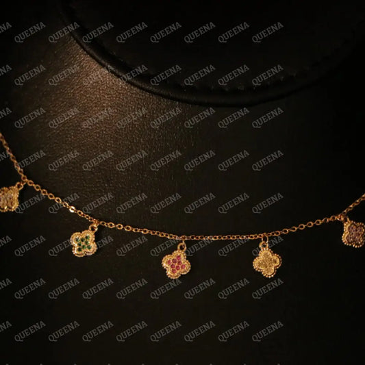 Colorful Rosa Flora Choker Necklace Necklaces