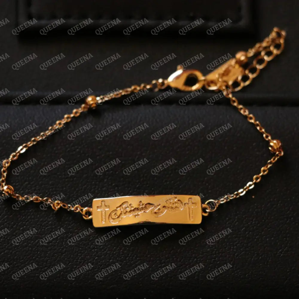 Cross Bracelet (Let Your will Be Done) (لتكن مشيئتك) written in Arabic Bracelet