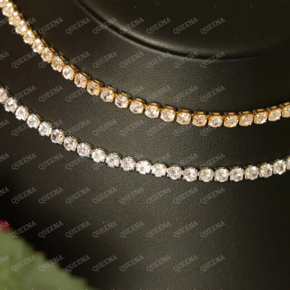 Crystal Rhinestone Tennis Choker Necklace Necklaces